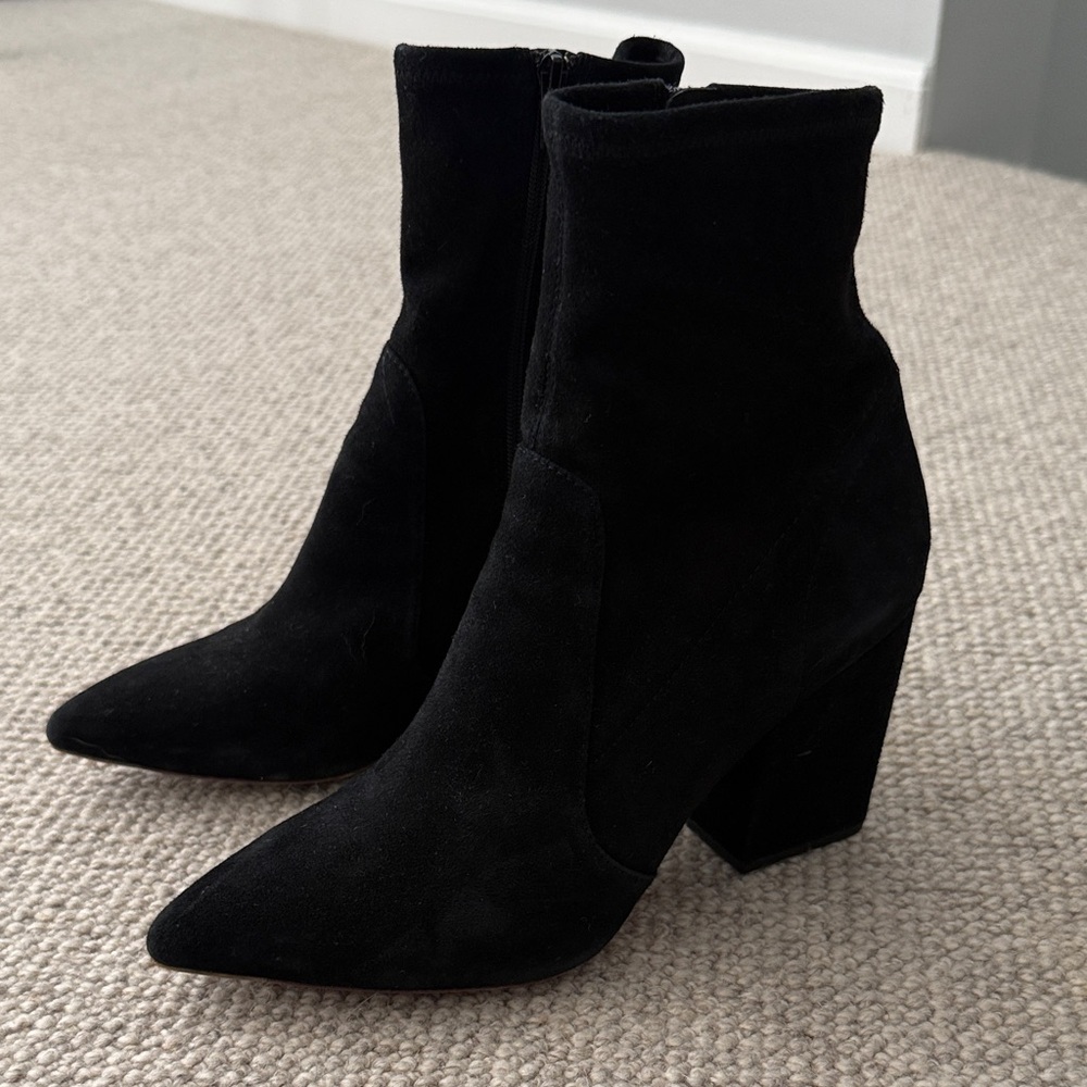 Isla Black Suede Booties
